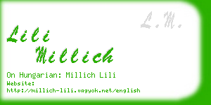 lili millich business card